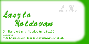 laszlo moldovan business card
