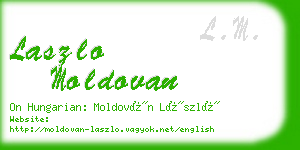 laszlo moldovan business card